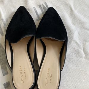 Cole Haan black suede mules size 7